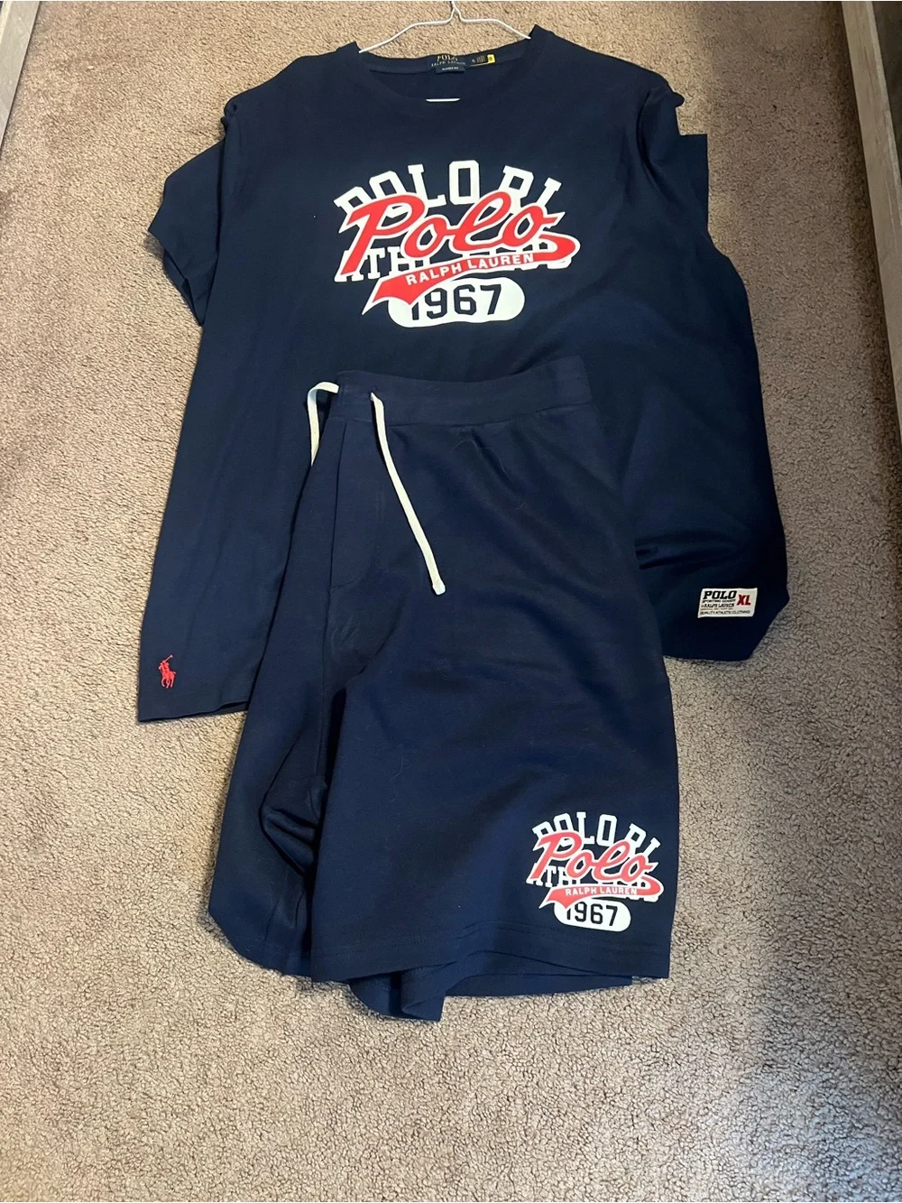 Polo Ralph Lauren shorts and t shirt set sz x large and 2xb